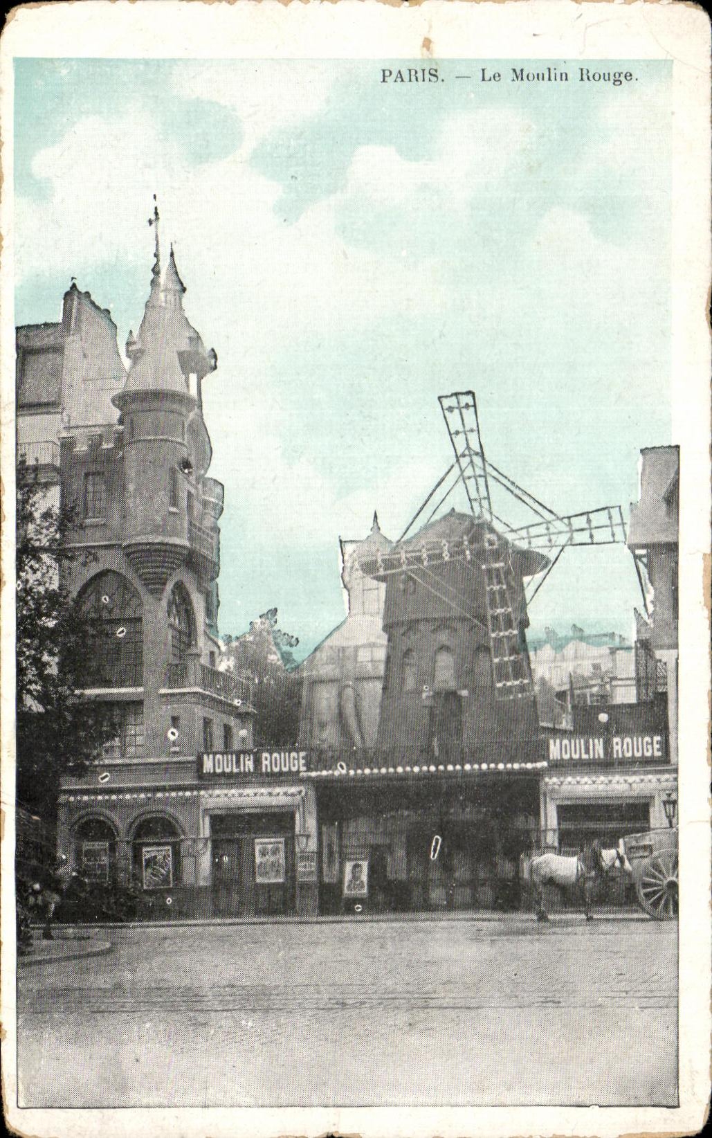 CPA Paris Le Moulin Rouge Red mill