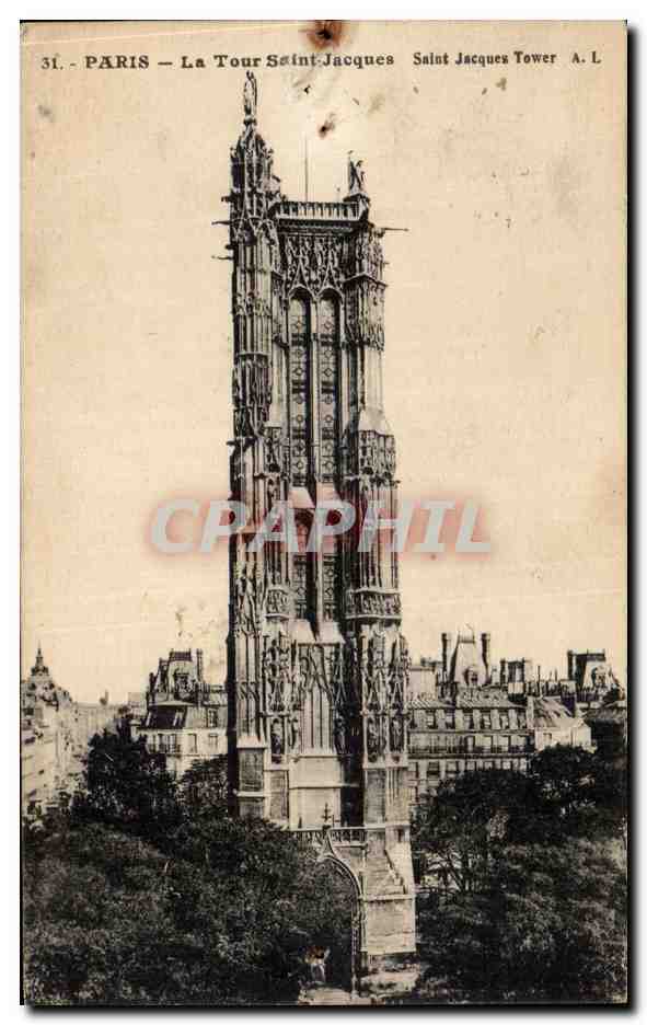 CPA Paris La Tour Saint Jacques Sainte Jacques Tower