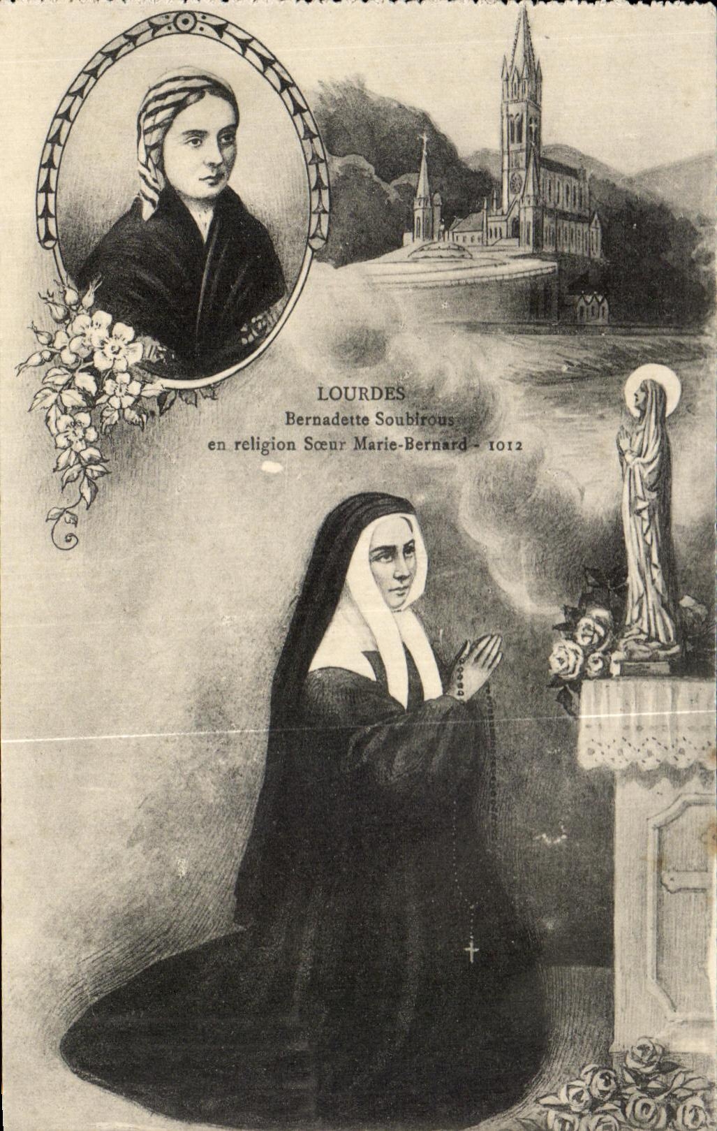 Lourdes — Bernadette Soubirous en religion Sœur Marie-Bernard — CPAPHIL