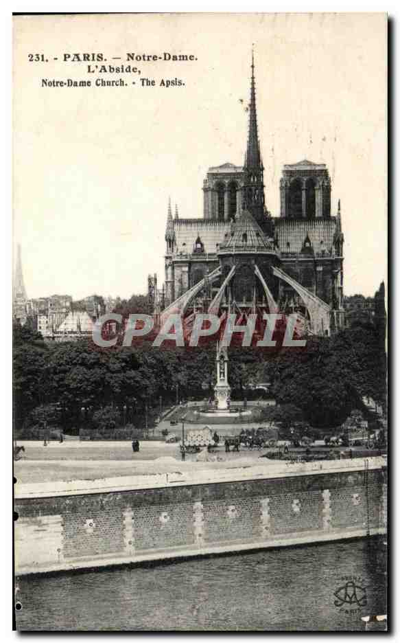CPA Paris Notre Dame L'Abside Notre Dame 