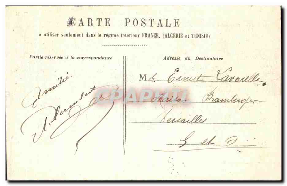CPA Palais du Luxembourg Paris — Verso