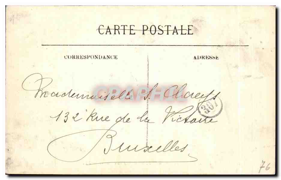 CPA Rouen Plais de Justice Ensemble vu de la Rue aux juifs Judaica — Verso