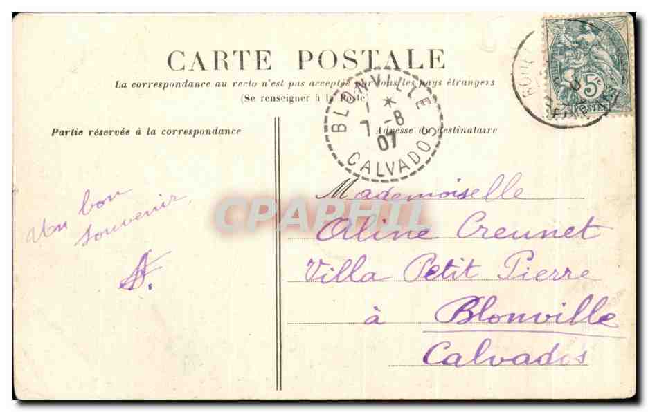 CPA Rouen Plais de Justice Ensemble vu de la Rue aux juifs Judaica — Rückseite