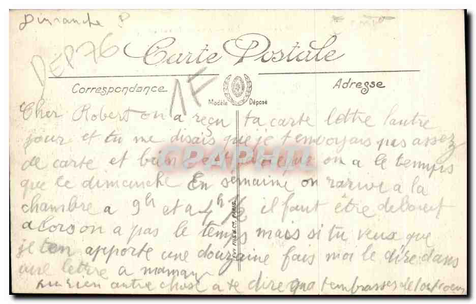 CPA Rouen Plais de Justice Ensemble vu de la Rue aux juifs Judaica — Verso