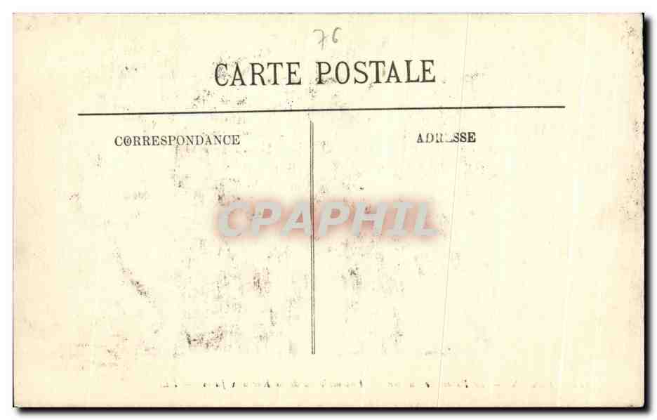 CPA Rouen Plais de Justice Ensemble vu de la Rue aux juifs Judaica — Verso