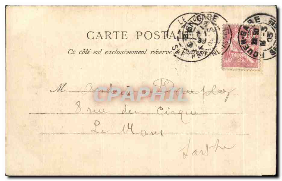 CPA La Normandie Rouen Palais de Jutice cote de la Rue aux Juifs Judaica — Verso