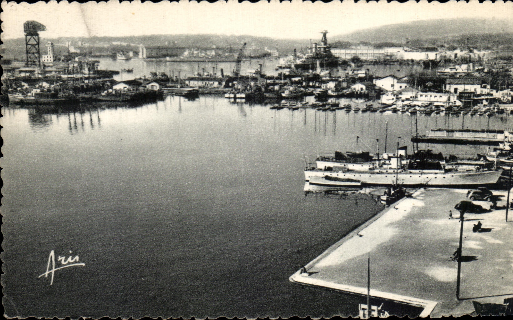 CPA La Cote d'Azur Toulon La Rade Bateaux 