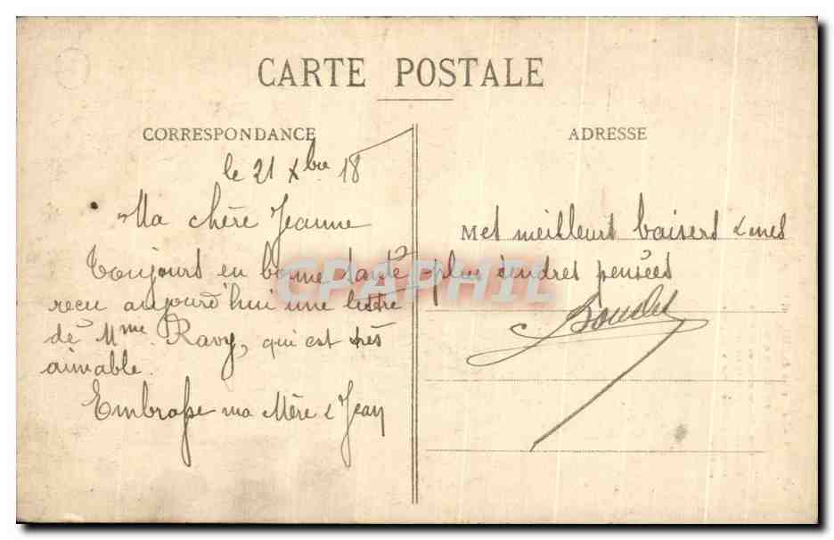 CPA Troyes La Grille De l'Hopital — Rückseite