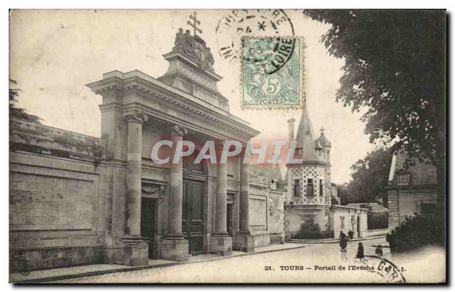 CPA Tours Portail De l'eveche