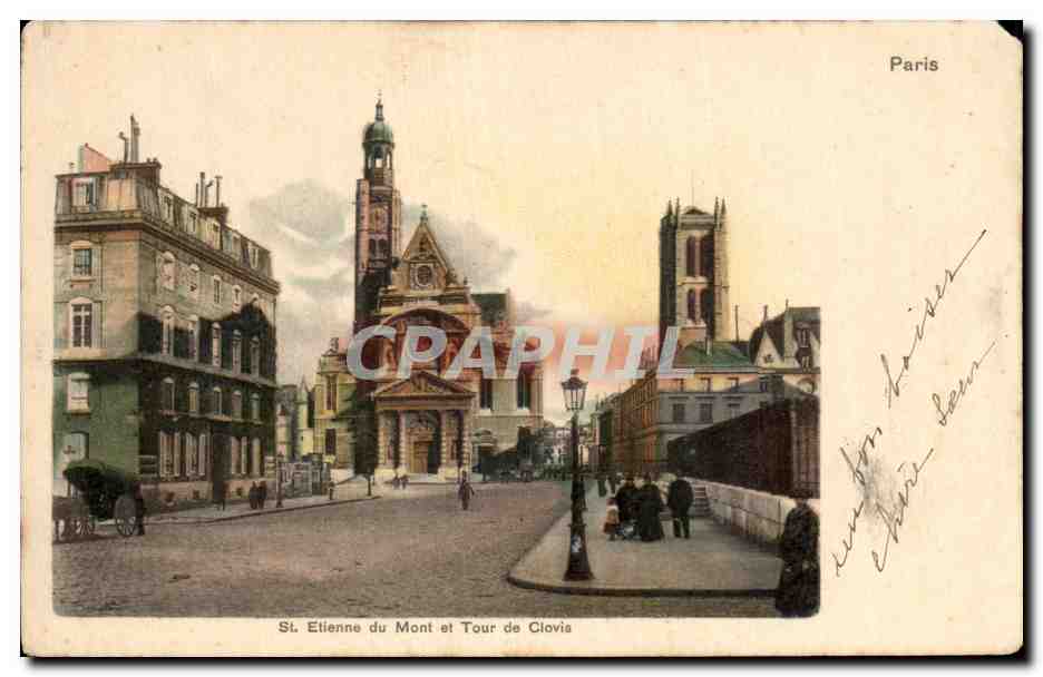 CPA Paris St Etienne du Mont et Tour de Clovis