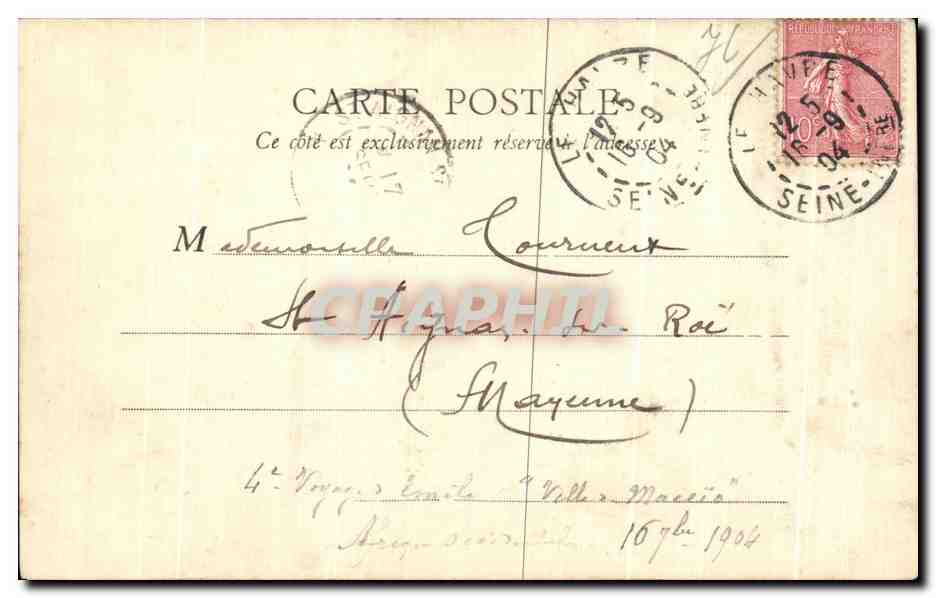 CPA Le Havre Vue Generale et boulevard Maritime — Rückseite