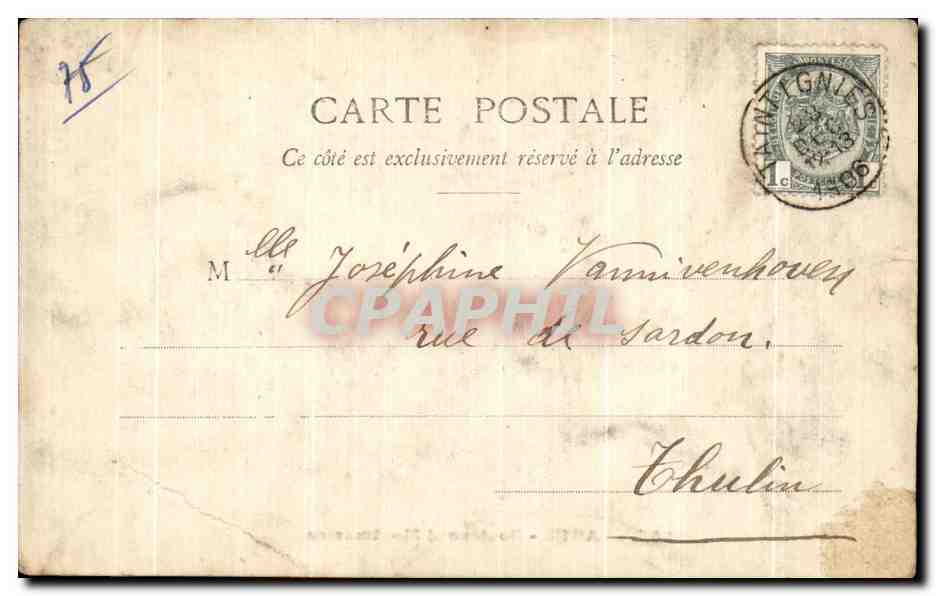 CPA Paris Boulevard Montmartre Olympia — Rückseite