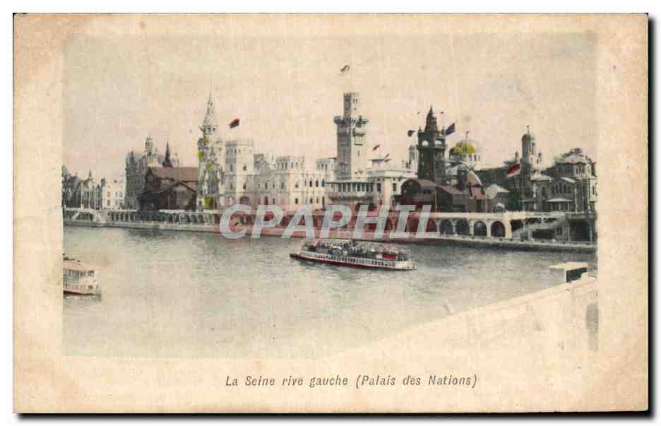 CPA Le Seine rive Gauche Palais des Nations 