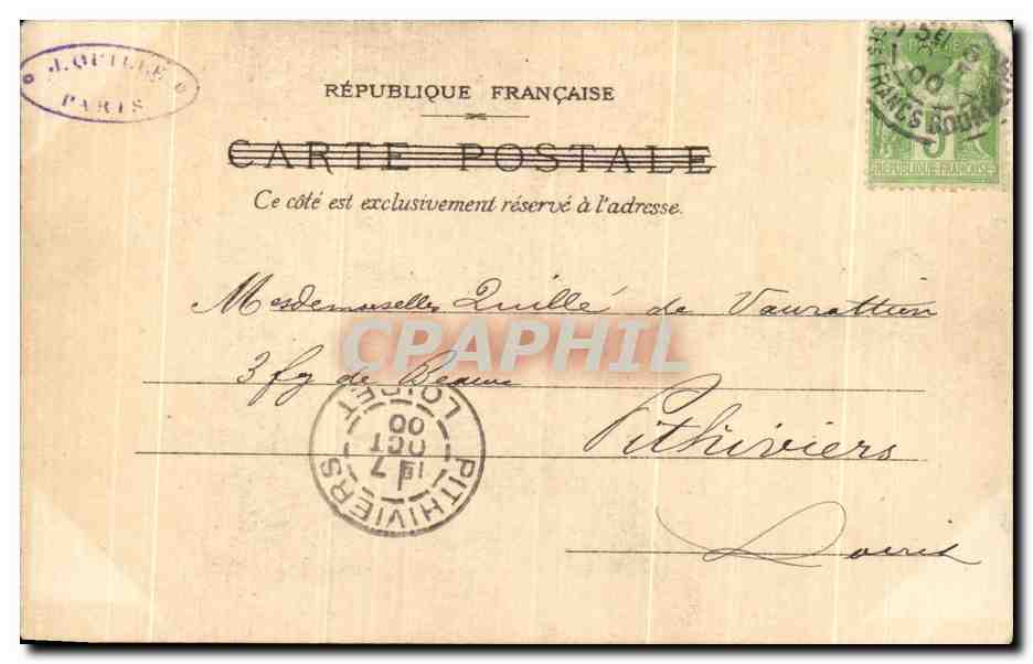 CPA Pavillon Royal de Belgique Paris Exposition 1900 — Rückseite