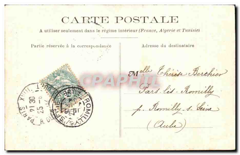 CPA Montmartre La Maison du Toit de Chaume Sacre Coeur Paris  — Rückseite