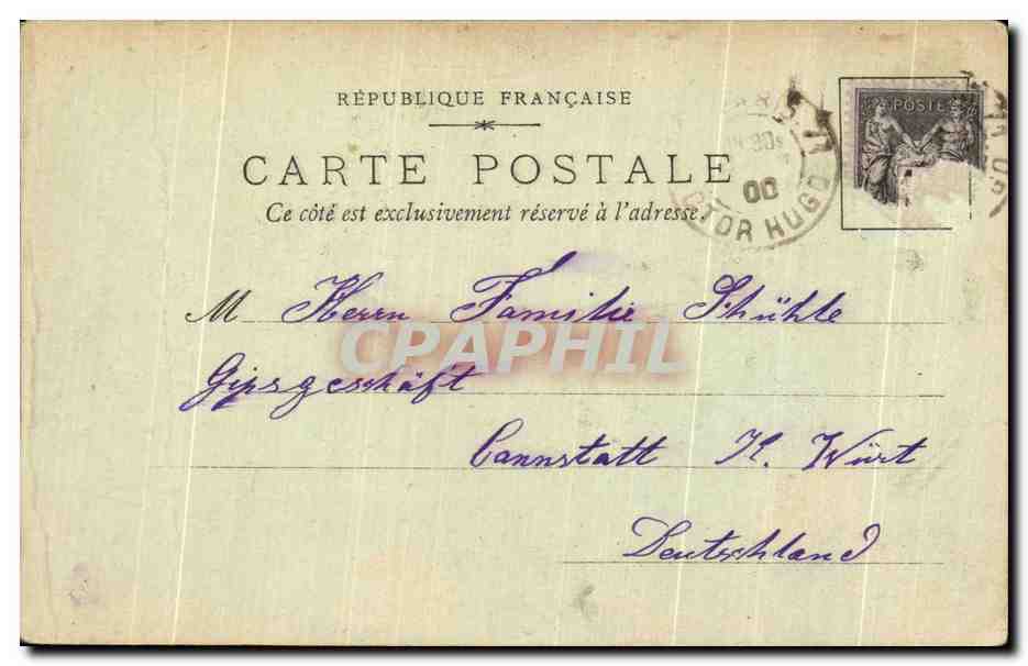 CPA Paris Bourbon Fontaine St Michel Palais de justice Eglise Russe russia Russie — Rückseite