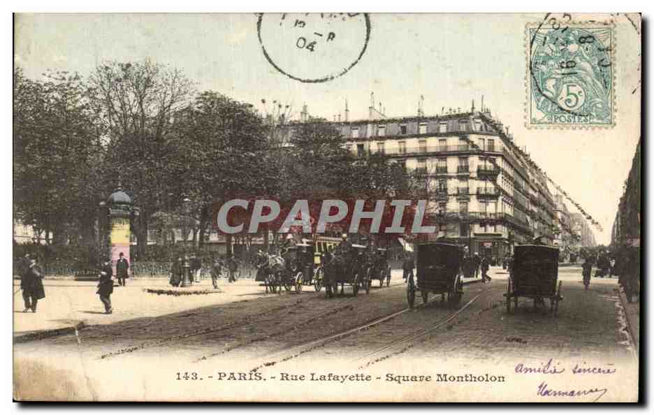 CPA Paris Rue Lafayette Square Montholon