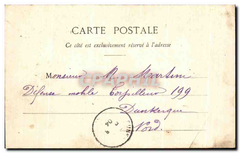 CPA Paris Rue Lafayette Square Montholon — Rückseite