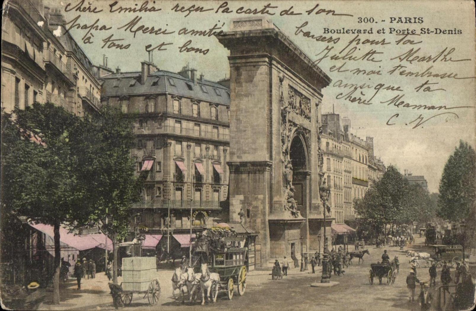 CPA Pairs Boulevard et Porte St Danis