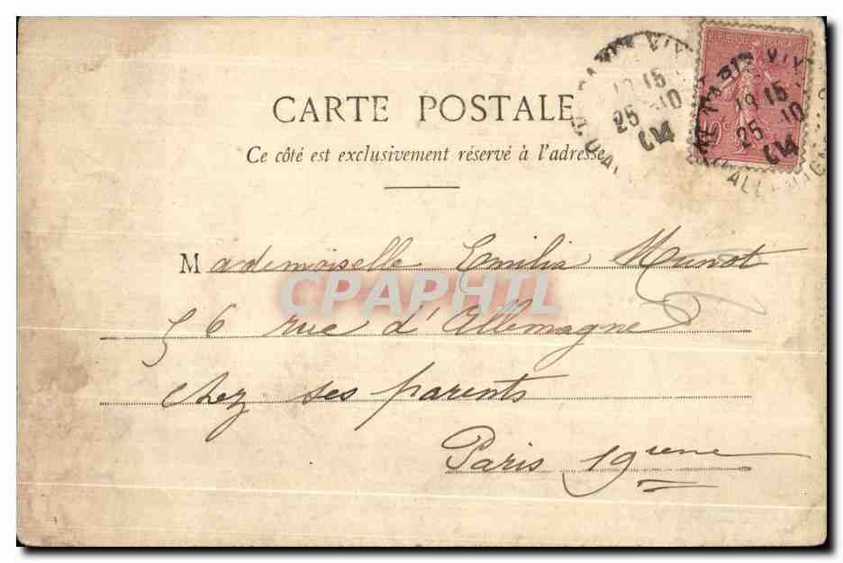 CPA Pairs Boulevard et Porte St Danis — Verso