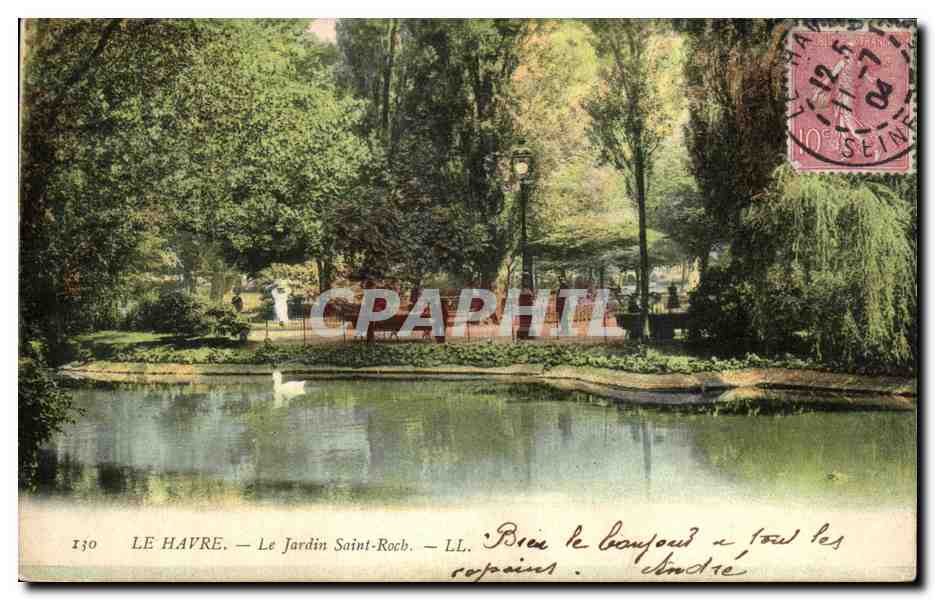 CPA La Havre Le Jardin Saint Roch