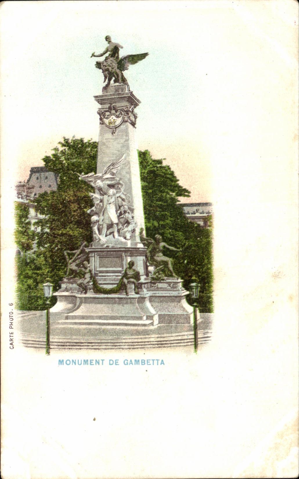 CPA Monument De Gambetta Paris Louvre