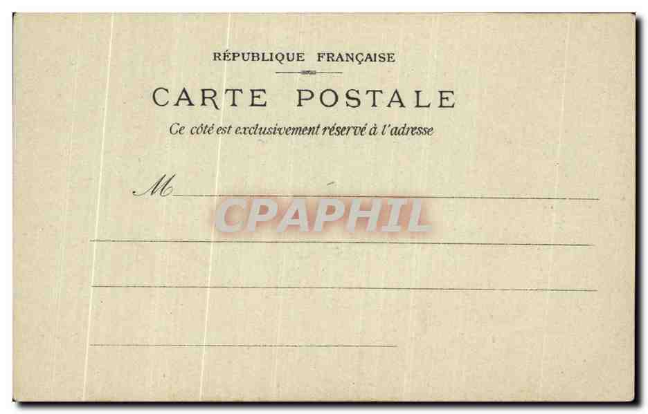 CPA Monument De Gambetta Paris Louvre — Rückseite