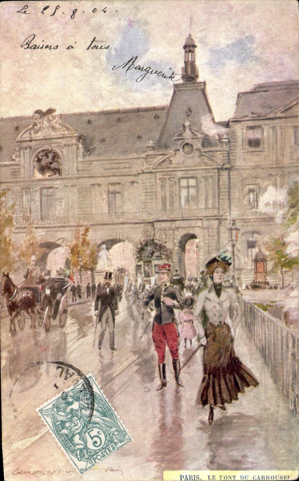 CPA Paris Le Font Du carrousel
