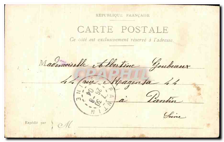 CPA Paris Le Font Du carrousel — Rückseite