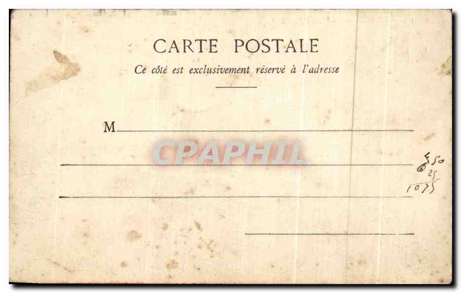 CPA Paris Rue de Rivoli Statue Jeanne d'arc — Verso