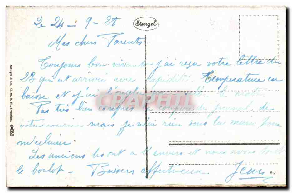 CPA Bullay Alf Marienburg Blick ins Moseltal — Rückseite