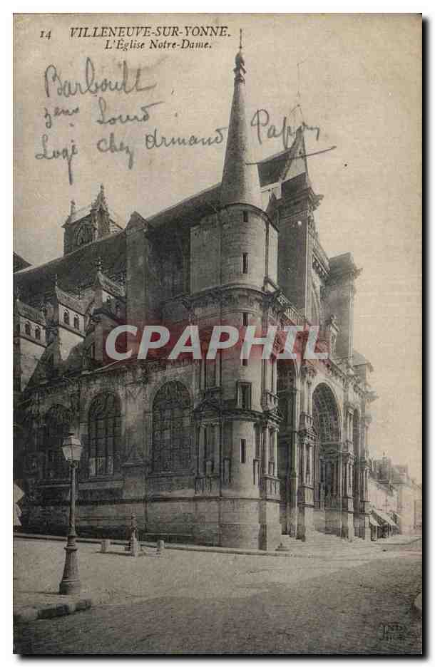 Villeneuve-sur-Yonne — La Chiesa di Nostra Signora — Cartolina postale n°14