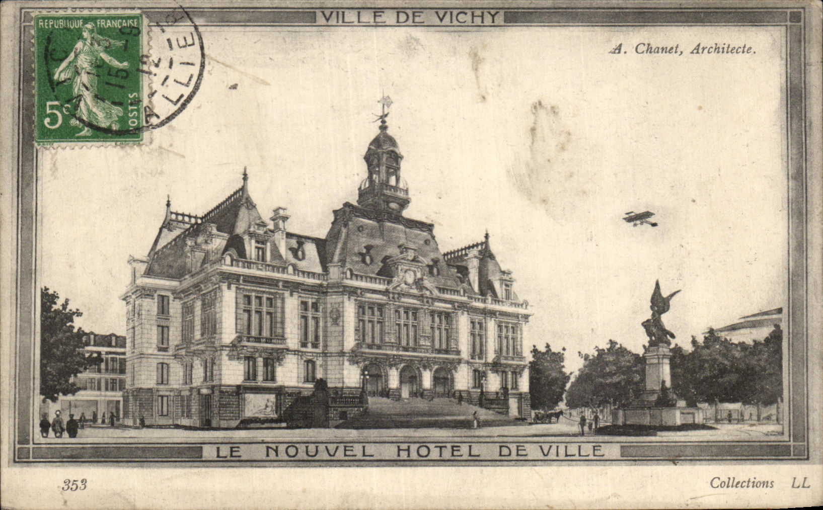 CPA Ville De Vichy le Nouvel Hotel De Ville Avion
