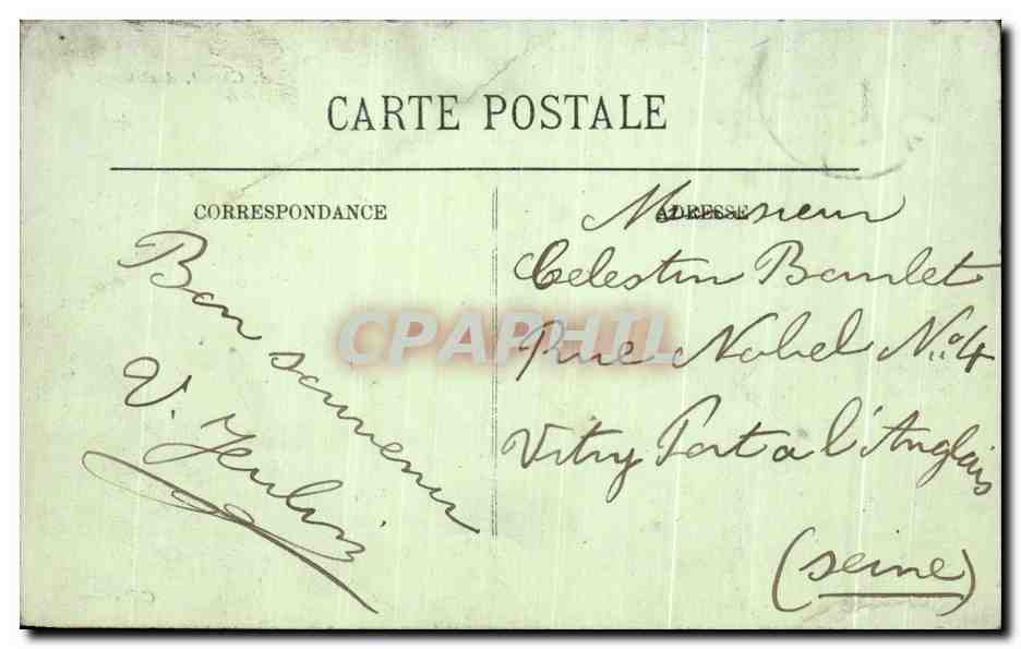 CPA Ville De Vichy le Nouvel Hotel De Ville Avion — Verso
