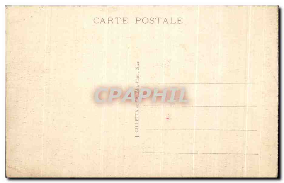 CPA Route de la Grande Corniche de Nice a Menton Ancienne voie romaine Napoleon 1er  — Rückseite
