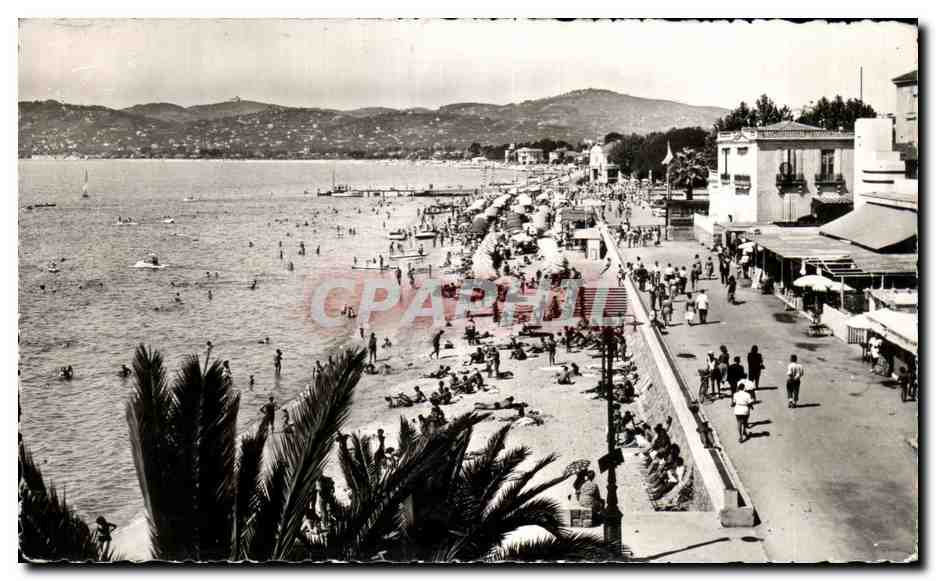 CPA Juan Les Pins La Promenade Et La Plage