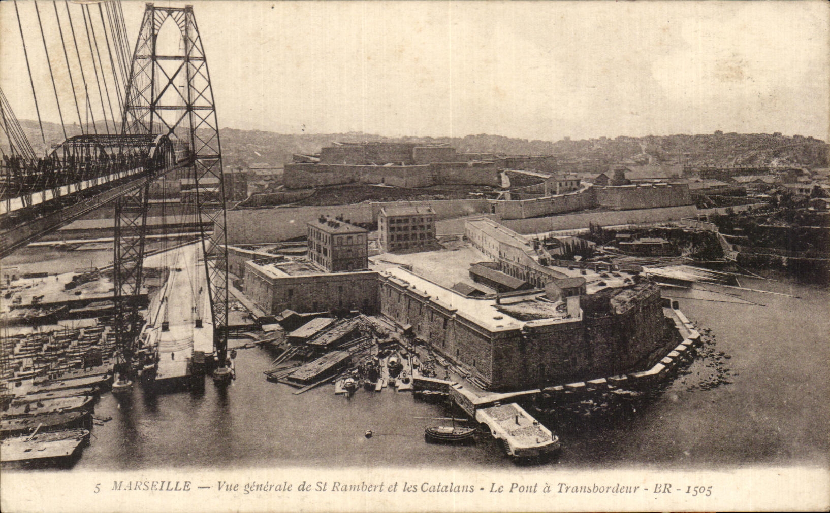 Marseille — Vue générale de St Rambert et les Catalans — Le Pont à Transbordeur — BR - 1505