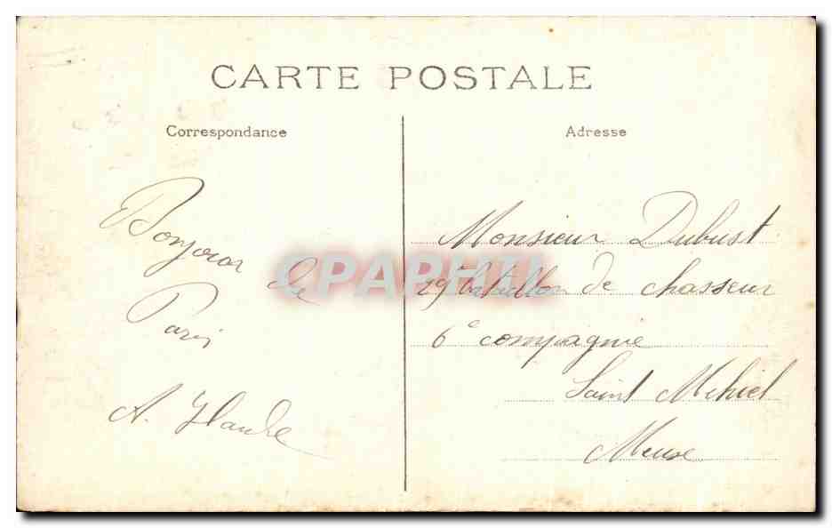 CPA Paris Parc Monceau La Naumachie Bassin Ovate Borde A'Une — Verso