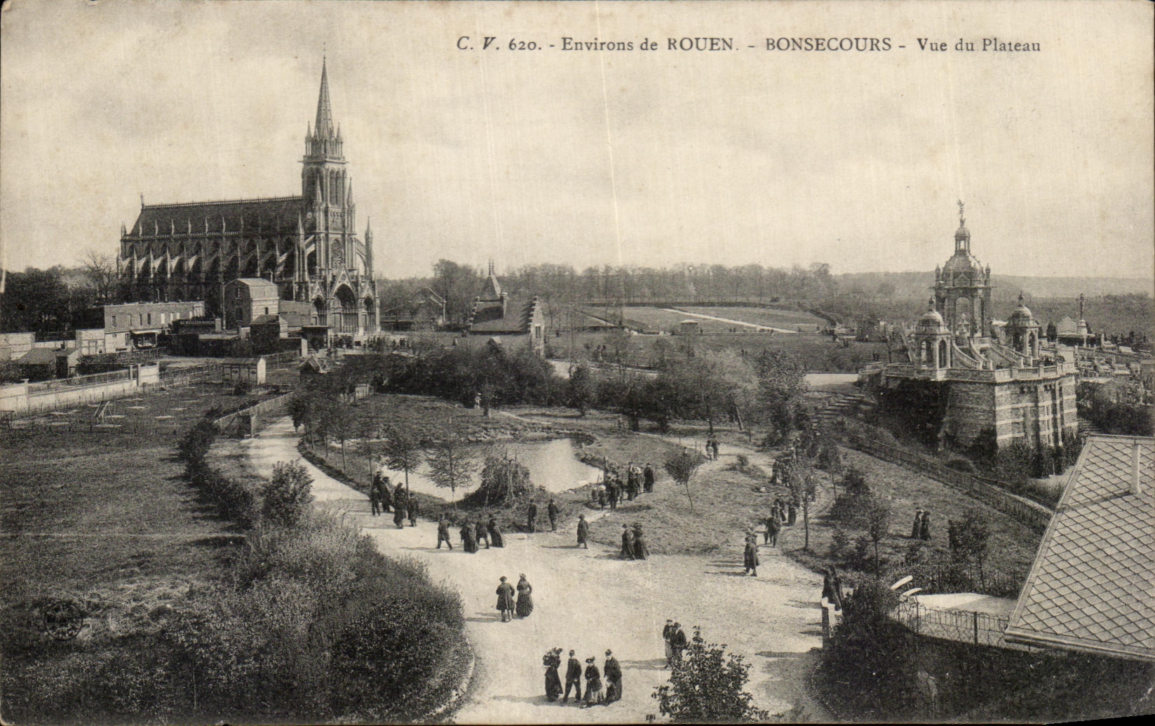CPA Environs De Rouen Bonsecours Vue Du Plateau