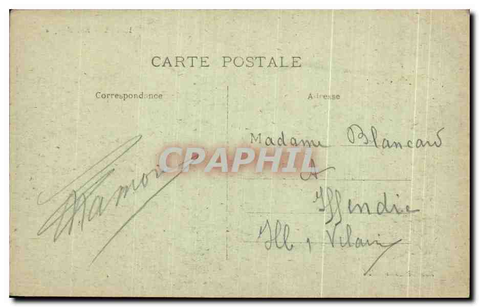 CPA Reims Rue d'Anjou Militaria — Rückseite
