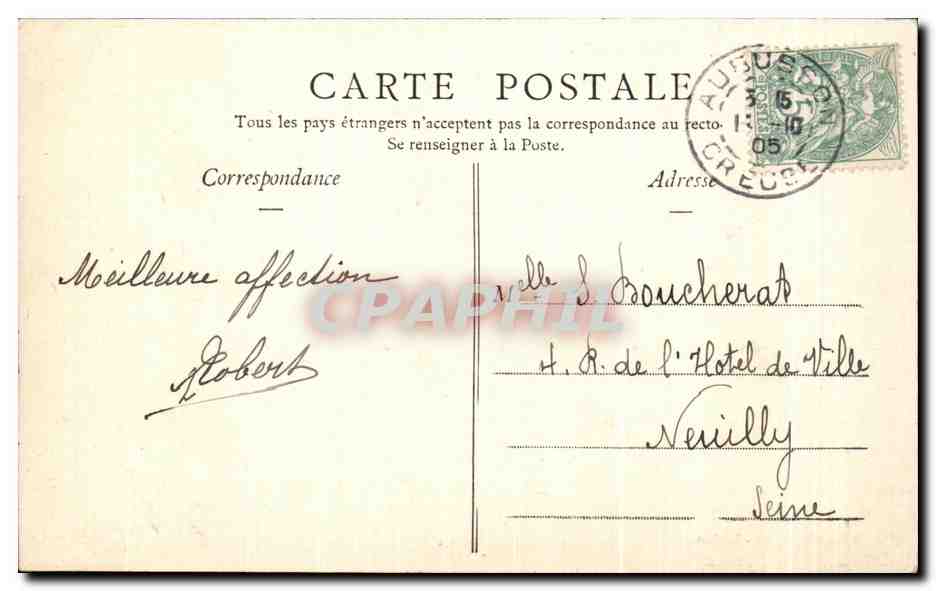 CPA Loches La Ville Haute — Rückseite