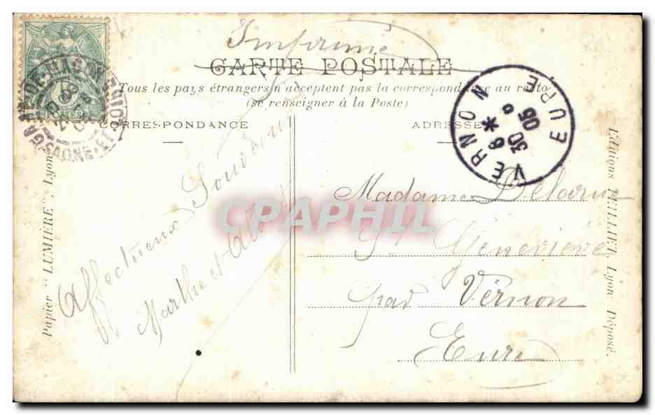 Recuerdo de Mâcon — Afecto de Mâcon — Editor Lumière, Lyon — Reverso