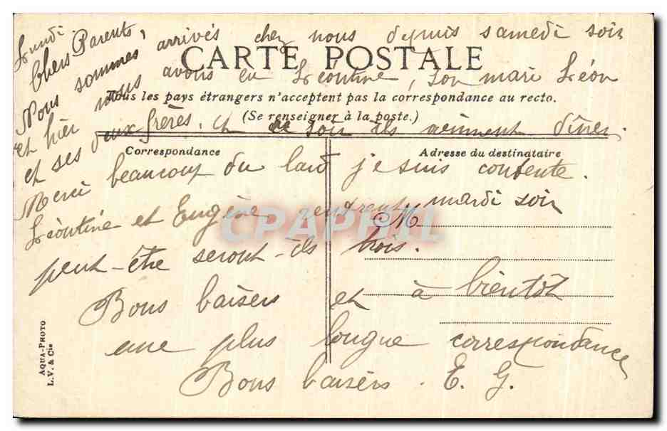 CPA Angers Le Jardin Botanique — Rückseite