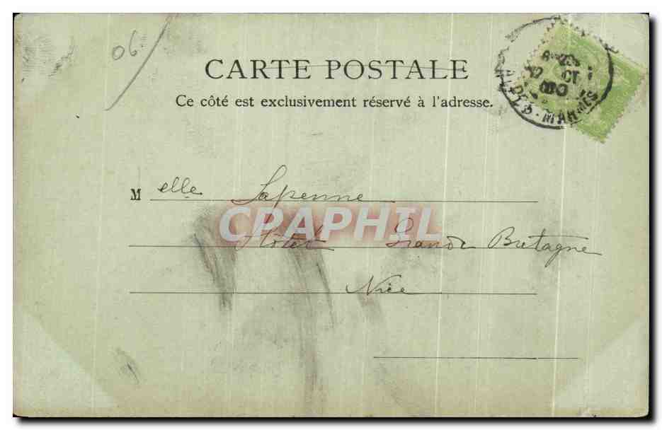CPA Monaco Souvenir de Monte Carlo — Rückseite