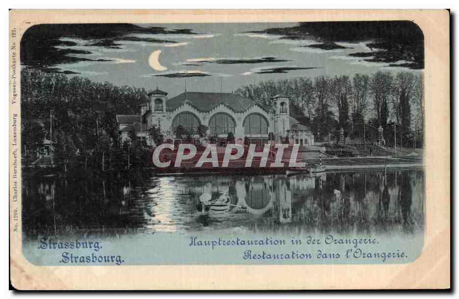 CPA Strassburg Hauptrestauration in der Otangerie Restancation dans l'Orangerie
