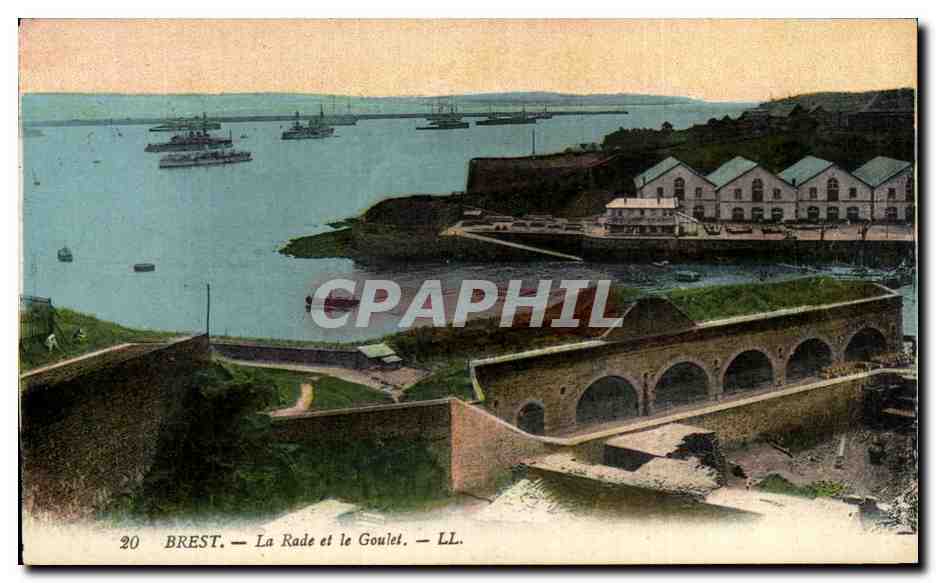 CPA Brest La Rade et le Goulet Bateaux