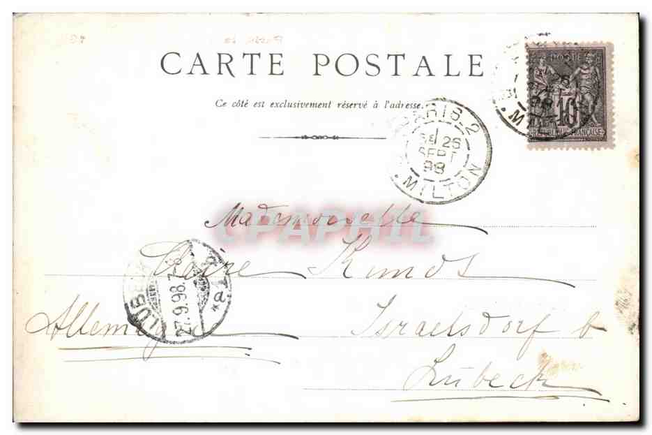 CPA Paris La Rue Royale Et Madeleine Carte 1898 — Rückseite