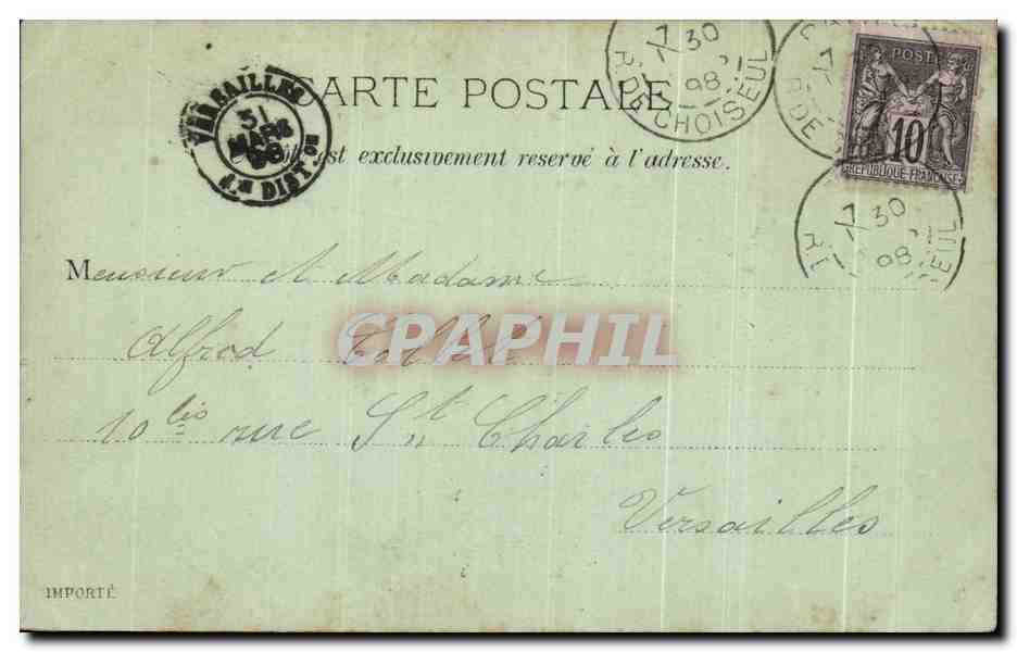 CPA Paris Le l'Avenue des Champs Elysees Carte 1898 — Rückseite