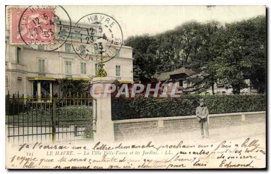 CPA Le Havre La Villa Felix Faure et les Jardins