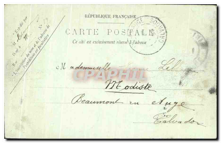 CPA Le Havre La Villa Felix Faure et les Jardins — Rückseite